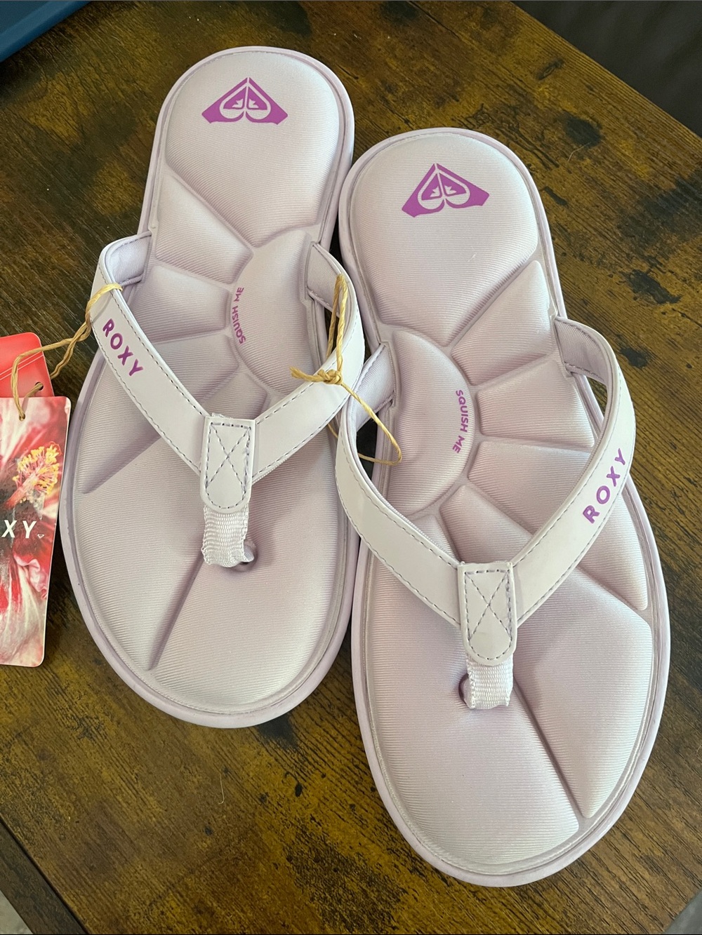 Roxy Women's Light Lavender Foam Flip Flop Sandals